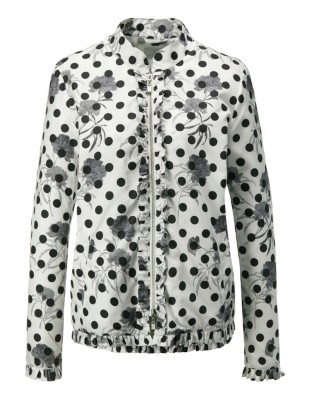 Leichte Sommerjacke mit Rüschen und Pünktchen
