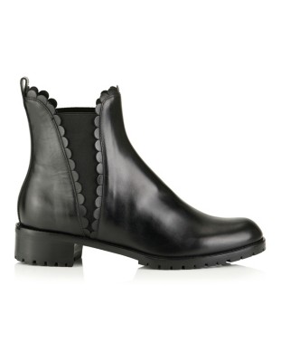 Lederboots mit Bogenkanten